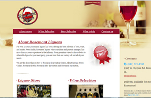 Rosemont Liquors Web Site Design By SIB IT Services, Web Design, SEO & LSEO